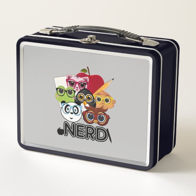 Nerd  metal lunch box (Front)