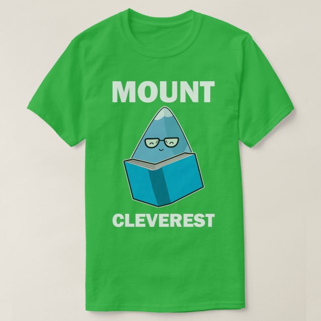 Nerd Mount Cleverest Funny Everest Studying Pun T-Shirt (Design Front)