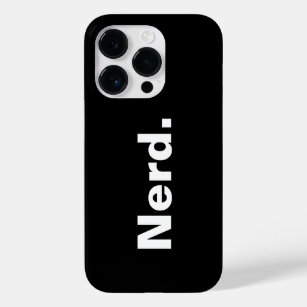 Nerd one word white text minimalism funny design  Case-Mate iPhone 14 pro case