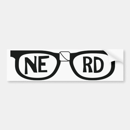 Geek Glasses Bumper Stickers, Geek Glasses Car Decals