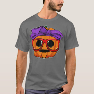 Nerd Pumpkin Lazy Halloween Costume Cute Jack O La T-Shirt