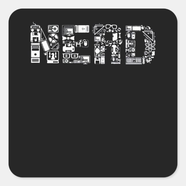 NERD SQUARE STICKER (Front)