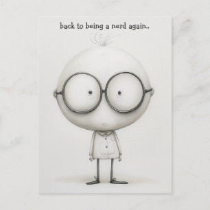Nerd Student Postcard