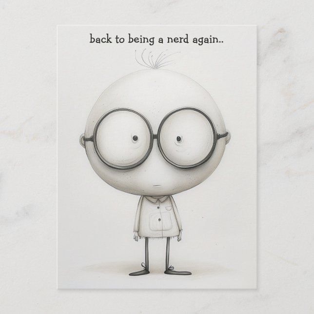 Nerd Student Postcard (Front)