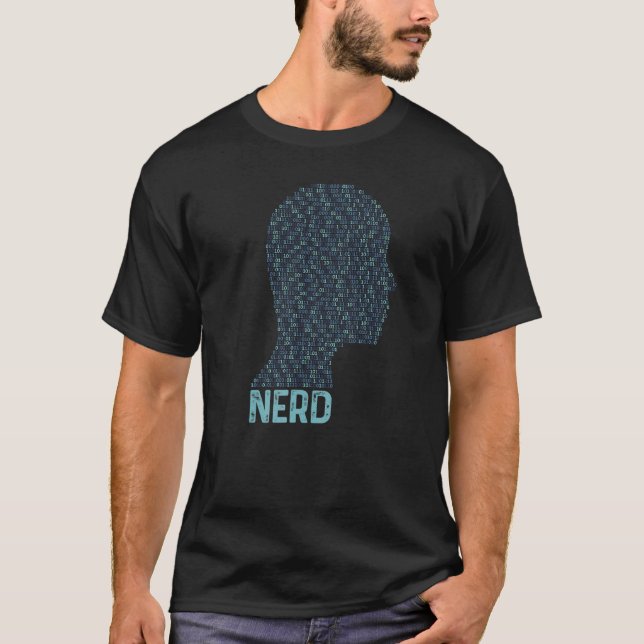 Nerd  Technology Computer Programmer AI Smart Geni T-Shirt (Front)