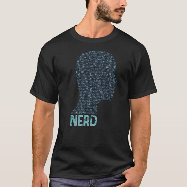Nerd  Technology Computer Programmer AI Smart Geni T-Shirt (Front)