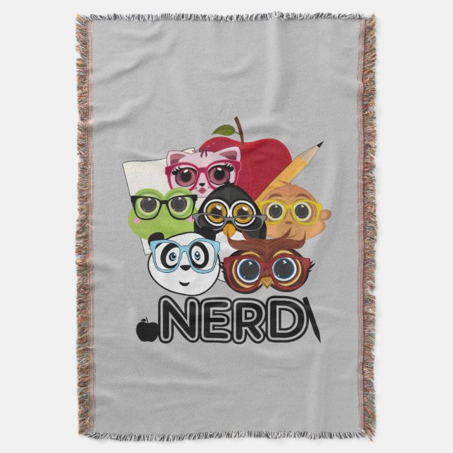 Nerd Throw Blanket (Front Vertical)