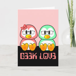 Nerd Valentine: Computer Geek Leet Speak Love Holiday Card