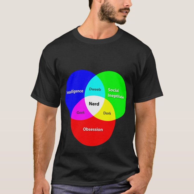 Nerd Venn Diagram T T-Shirt (Front)