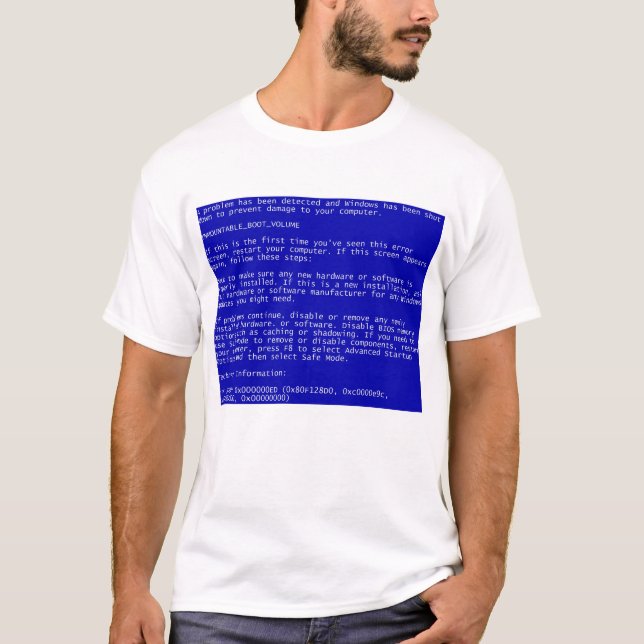 Nerd Windows Blue Screen of Death Error (EN) T-Shirt (Front)