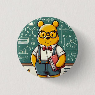 Nerd Winnie the Pooh 1 3 Cm Round Badge