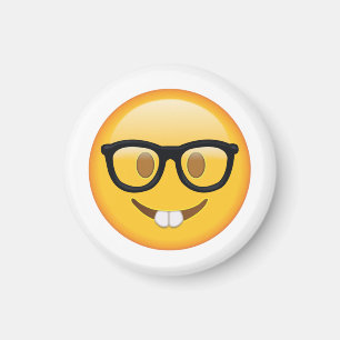 Nerd with Glasses - Emoji Magnet