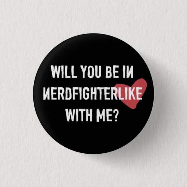 Nerdfighterlike Button Black. (Front)