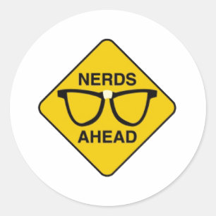 Nerds Ahead Classic Round Sticker
