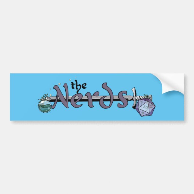 Nerds D20 Bumper Sticker (Front)