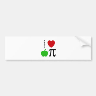 Nerds Love Apple Pie Bumper Sticker