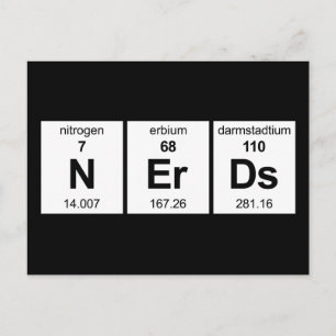 NErDs Periodic Table Postcard