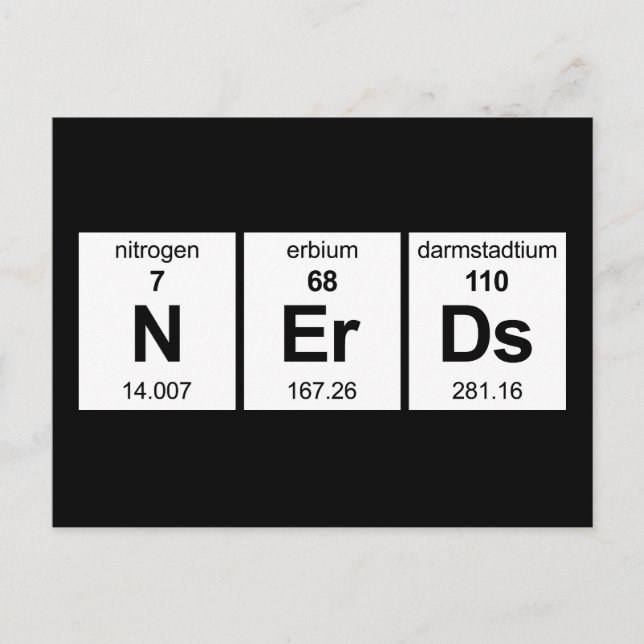 NErDs Periodic Table Postcard (Front)