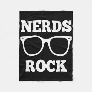 Nerds Rock T Shirt Gamer Geek Fun Cute Nerd Shirt Fleece Blanket