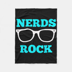 Nerds Rock T Shirt Gamer Geek Fun Cute Nerd Shirt Fleece Blanket