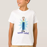 Nerds Rule Goofy Geeky Dork Cartoon Character