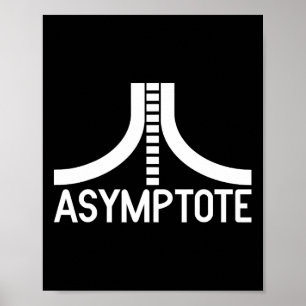 Nerdy Asymptote Retro Video Game Player Math Teach Poster