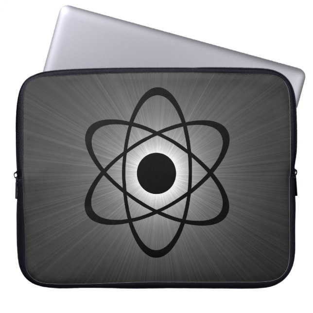 Nerdy Atomic Electronics Sleeve, Grey Laptop Sleeve (Front)