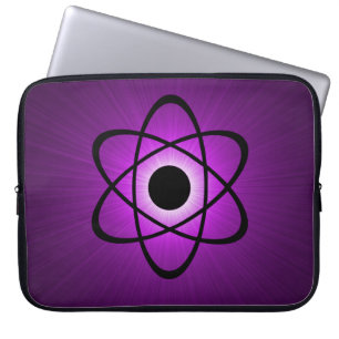 Nerdy Atomic Electronics Sleeve, Purple Laptop Sleeve