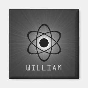 Nerdy Atomic Magnet, Grey Magnet