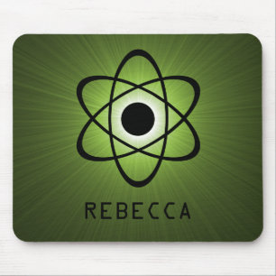 Nerdy Atomic Mousepad, Green Mouse Mat