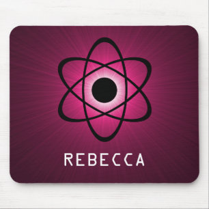 Nerdy Atomic Mousepad, Pink Mouse Mat