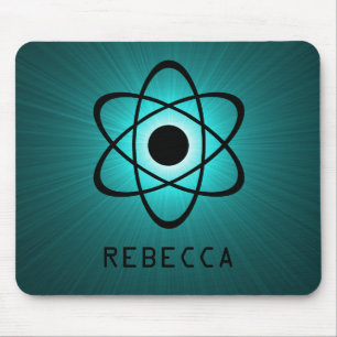 Nerdy Atomic Mousepad, Teal Mouse Mat