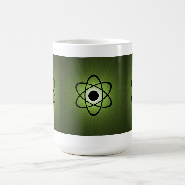 Nerdy Atomic Mug, Green Coffee Mug (Center)
