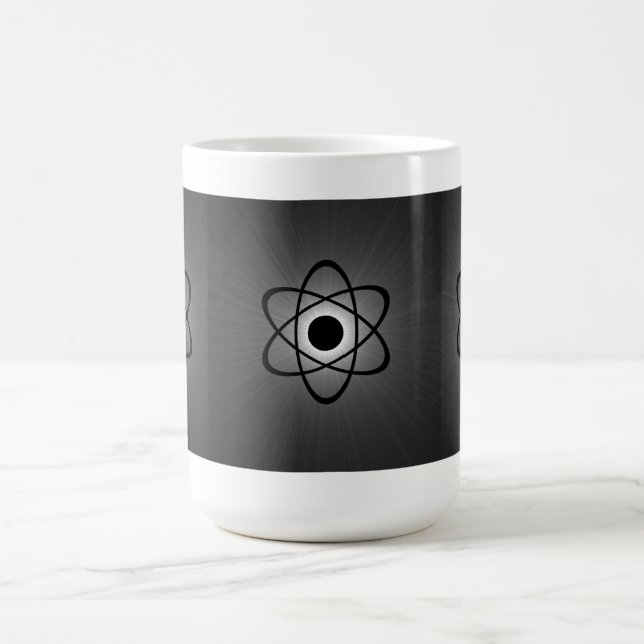 Nerdy Atomic Mug, Grey Coffee Mug (Center)