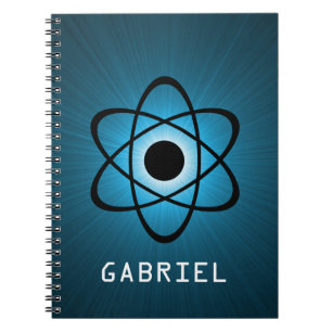 Nerdy Atomic Notebook, Blue Notebook