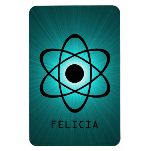 Nerdy Atomic Premium Magnet, Teal Magnet