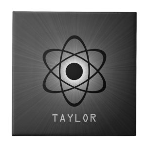 Nerdy Atomic Tile, Grey Tile