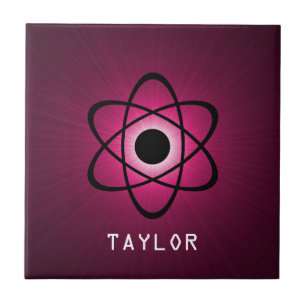 Nerdy Atomic Tile, Pink Tile