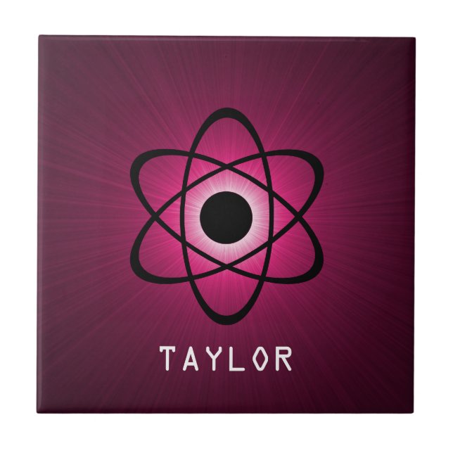 Nerdy Atomic Tile, Pink Tile (Front)