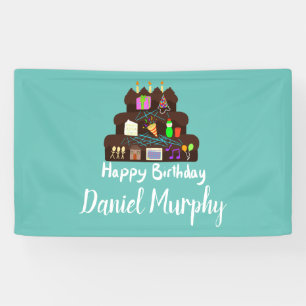 Nerdy Birthday Neural Network Banner