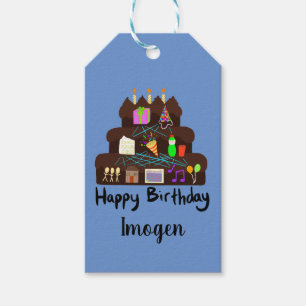 Nerdy Birthday Neural Network Gift Tags