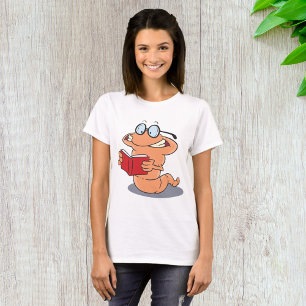 Nerdy Bookworm Reading A Book T-Shirt