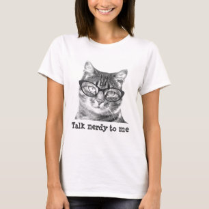 Nerdy cat t shirts for women