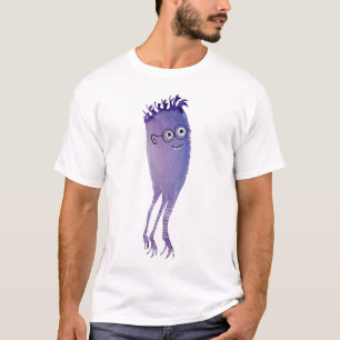 Nerdy Character Funny Cute Geek Purple T-Shirt