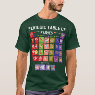 Nerdy Chemistry Periodic Table Of Fairies Nerd Sar T-Shirt