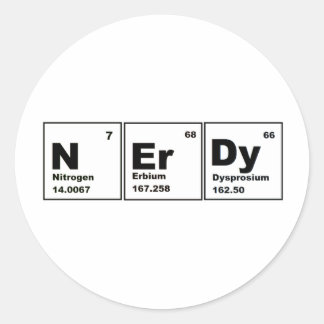 Nerdy Chemistry Product! Classic Round Sticker