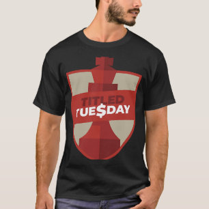 Nerdy Chess com Titel Tuesday Online Chess Player T-Shirt