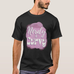 Nerdy Curvy Retro Vibe Ladies Girls Women's T-Shirt