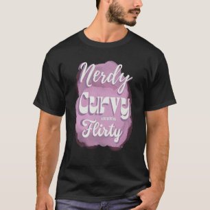 Nerdy Curvy Sometimes Flirty Retro Vibe Pastel on  T-Shirt