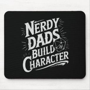 Nerdy Dads Build Character Rpg Dice Father Humor  Mouse Mat